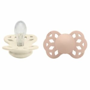 BIBS® Schnuller Infinity symmetrischer Sauger 0-6 Monate Ivory & Blush 2 Stk.