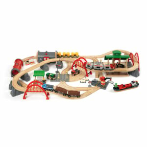 BRIO® WORLD Straßen und Schienen Bahn Set Deluxe