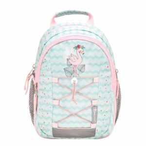 Belmil Kindergartenrucksack Mini Kiddy Kindergartenrucksack für 1-3 Jährige Kinder mit Brustgurt Little Flamingo