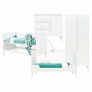 Bopita Babyzimmer Locker 3-teilig 70 x 140 cm umbaubar weiß