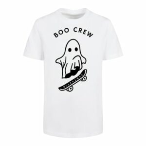 F4NT4STIC Basic Kids Tee Boo Crew Halloween weiß