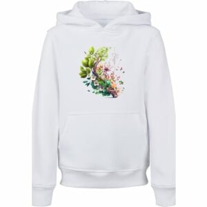 F4NT4STIC Hoodie Baum mit Blumen Hoodie weiß