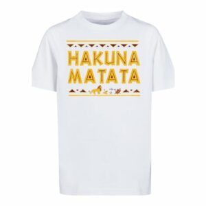 F4NT4STIC T-Shirt Disney König der Löwen Hakuna Matata weiß