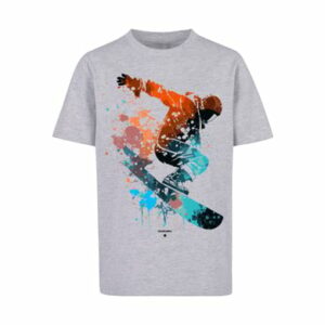 F4NT4STIC T-Shirt Snowboarder heather grey