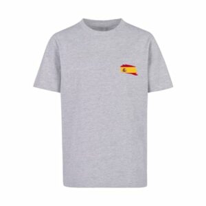 F4NT4STIC T-Shirt Spain Spanien Flagge heather grey