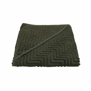 FILIBABBA Kapuzenbadetuch Zigzag Dark Green