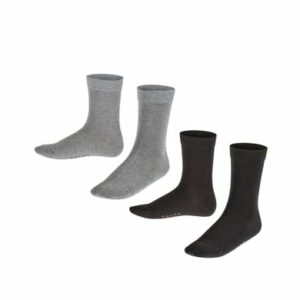 Falke Socken FALKE Happy 2P SO Schwarz/Grau