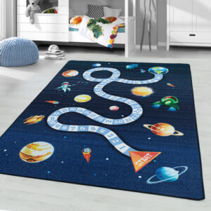 Giancasa Kinderteppich Spielteppich Kinderzimmer Kurzflorteppich Deko 2910 navy