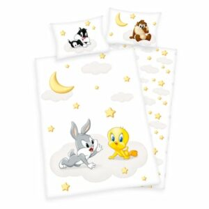 HERDING Bettwäsche Baby Looney Tunes 100 x 135 cm