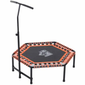 HOMCOM Fitness-Trampolin mit Haltegriff schwarz