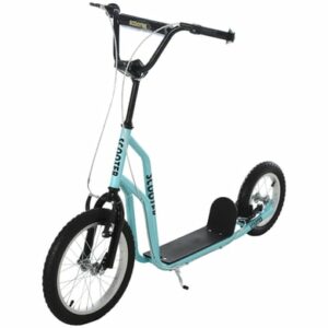 HOMCOM Kinderroller mit Handbremse blau