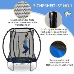 HOMCOM Trampoline mit Sicherheitsnetz schwarz