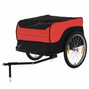 HOMCOM Transportanhänger fürs Fahrrad rot