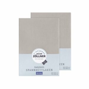 JULIUS ZÖLLNER Spannbetttuch Doppelpack Jersey taupe