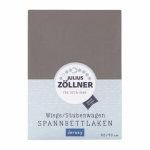 JULIUS ZÖLLNER Spannbetttuch Jersey anthracite 40 x 90 cm