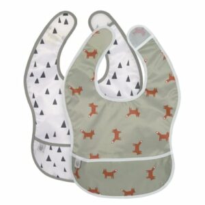 Lässig Lätzchen mit Auffangschutz 2er Pack Little Forest Fuchs