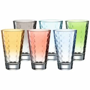 Leonardo Trinkgläser Optic 300 ml 6er Set bunt