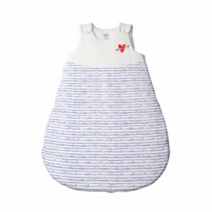 Liliput Babyschlafsack Herz AOP blau gestreift