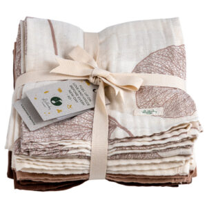 Lullaby Planet Musselin Swaddle Hazelnut Brown 65x65cm