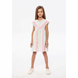 MINOTI Kleid mit Knopfleiste Bunt