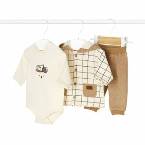 Mayoral 3 Teile Set Jacke beige