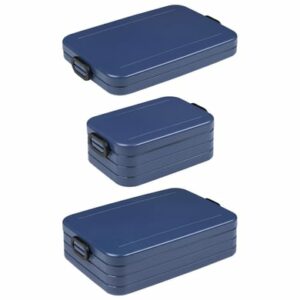 Mepal Lunchboxen Large Midi Flat Take a Break 3er Set dunkelblau