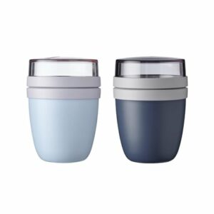 Mepal Lunchpot Mini Ellipse 300 + 120 ml 2er Set blau-hellblau