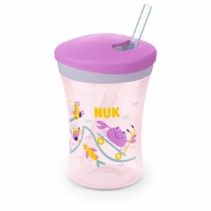 NUK Trinklernbecher Action Cup weicher Trinkhalm