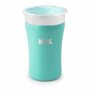 NUK Trinklernbecher Magic Cup Edelstahl türkis mit Thermo Funktion