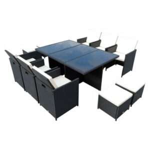 Outsunny Polyrattan Sitzgruppe als 27-tlg. Set schwarz