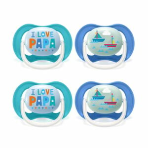 Philips Avent Schnuller ultra air SCF080/03 Collection Happy 6-18m Boy Mama/Boat im Doppelpack