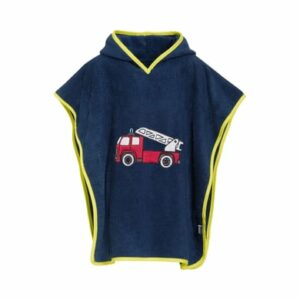 Playshoes Frottee-Poncho Feuerwehr marine