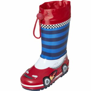 Playshoes Gummistiefel Rennwagen rot/blau