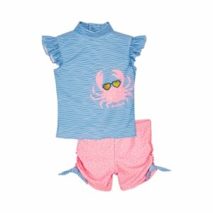 Playshoes UV-Schutz Bade-Set Krebs blau-pink