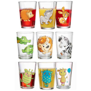 Ritzenhoff & Breker GmbH & Co. KG Kindergläser Wald/Zoo/Monster 205 ml 9er Set bunt