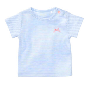 STACCATO T-Shirt light blue melange gestreift