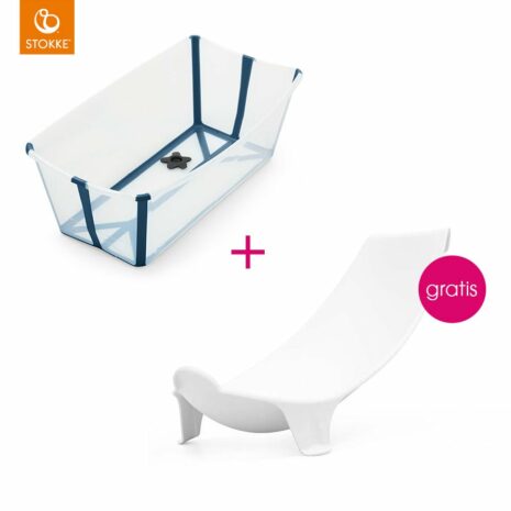 STOKKE® Badewanne Flexi Bath™ blau mit gratis Badewanneneinsatz