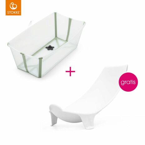 STOKKE® Badewanne Flexi Bath™ grün mit gratis Badewanneneinsatz