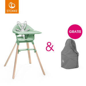 STOKKE® CLIKK™ Hochstuhl Clover Green + gratis Chair Travel Bag