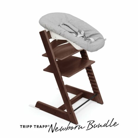 STOKKE® Tripp Trapp® Hochstuhl Buche walnussbraun inkl. Newborn Set™ Grey