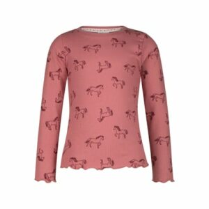 Salt and Pepper Longsleeve Wild Horses mauve