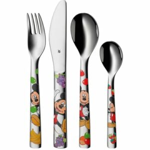 Schnullireich Geschenkset mit Namen WMF Kinderbesteck Mickey Mouse mit Gravur Silber