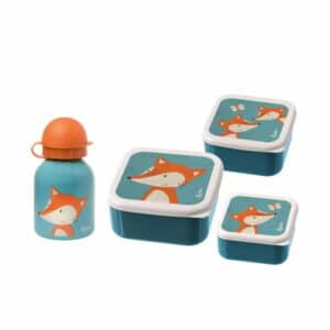 Sigikid Snackboxen + Trinkflasche 4er Set blau