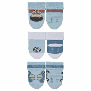 Sterntaler Baby-Söckchen 3er-Pack Fußball bleu