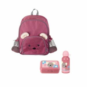 Sterntaler Kinder Rucksack 3er Set dunkelrosa