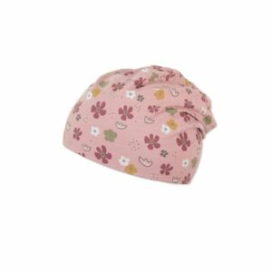 Sterntaler Slouch-Beanie Blumen zartrosa