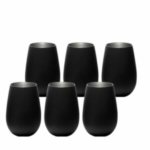 Stölze Lausitz Becher Elements 465 ml 6er Set schwarz-silber