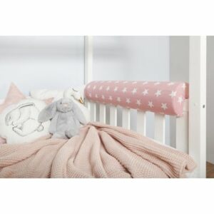 TICAA Kinder Nackenrolle für Hochbett mit Farbauswahl Stern rosa