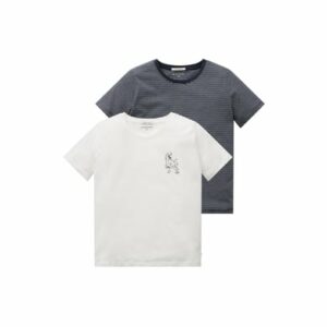 TOM TAILOR T-Shirt 2er-Pack Dino White