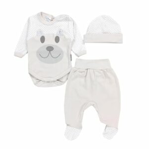 TupTam Baby Body Strampelhose Mütze Bekleidungsset beige